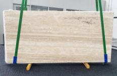 Supply honed slabs 0.8 cm in natural travertine TRAVERTINO ALABASTRINO 1309. Detail image pictures 