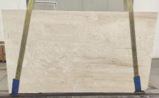 Supply honed slabs 0.8 cm in natural travertine TRAVERTINO NAVONA 1748M. Detail image pictures 