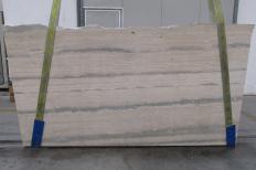 Supply sawn slabs 0.8 cm in natural travertine TRAVERTINO SILVER LIGHT 1850M. Detail image pictures 