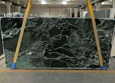 Supply polished slabs 0.8 cm in natural marble VERDE ALPI 1912M. Detail image pictures 