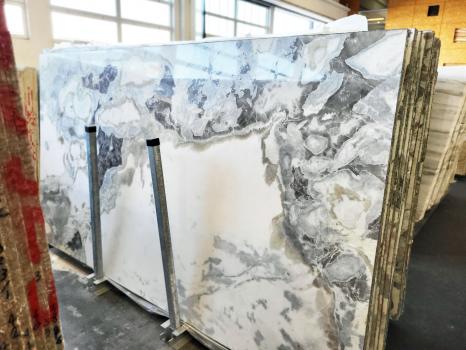 DOVER GREENslab polished Turkish marble Slab #38,  133.9 x 79.1 x 0.8 ˮ natural stone (available in Veneto, Italy) 